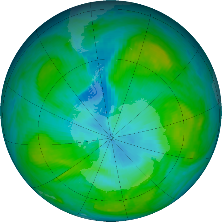 Antarctic ozone map for 11 February 1979